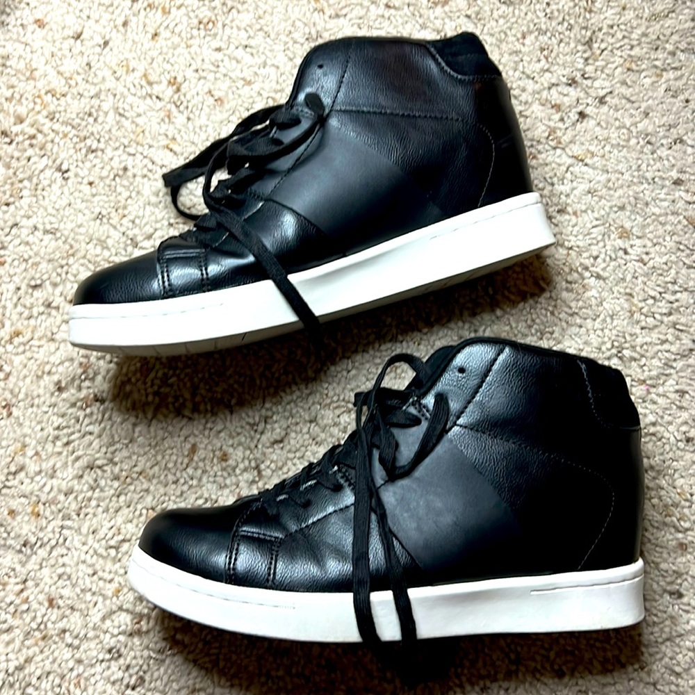 High Top Sneaker Wedge Heel